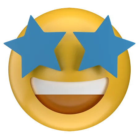 Emoji yeux d'étoile  3D Icon