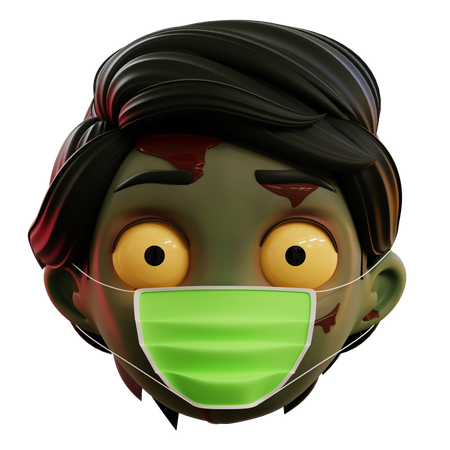 Emoji Zombie Has Flu  3D Icon