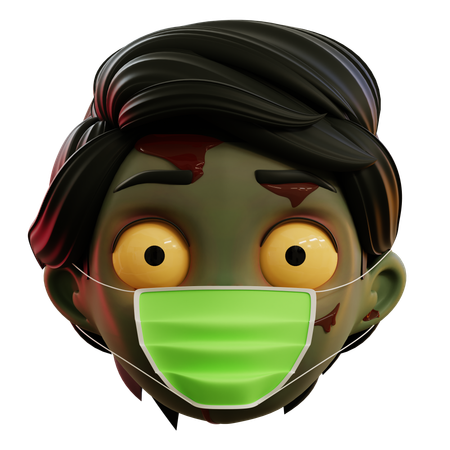 Emoji-Zombie hat Grippe  3D Icon