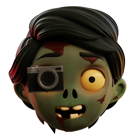 Emoji-Zombie macht Foto  3D Icon