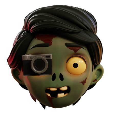 Emoji zombie prenant une photo  3D Icon