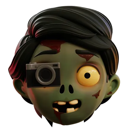 Emoji zombie prenant une photo  3D Icon