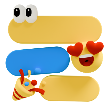 Emojis lindos y fiesta  3D Icon