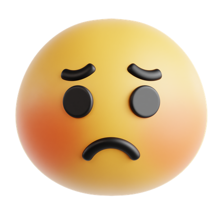 Emoticono de cara triste  3D Icon