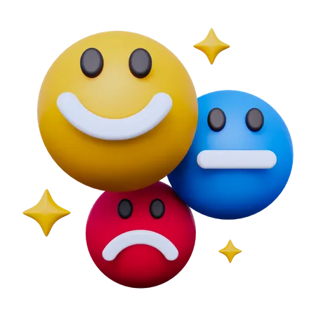 Retroalimentación de emoticonos  3D Icon