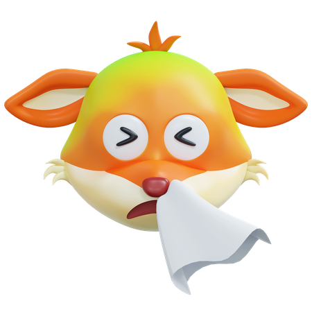 Emoticon de raposa da gripe  3D Icon