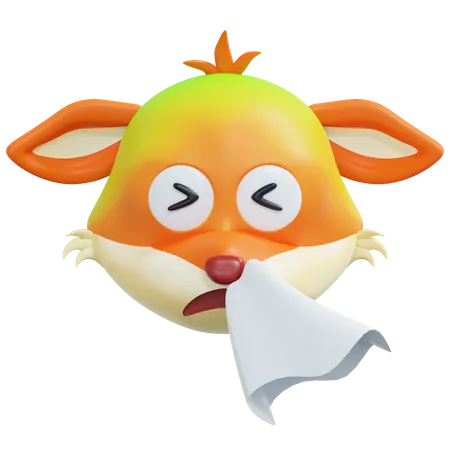 Emoticon de raposa da gripe  3D Icon