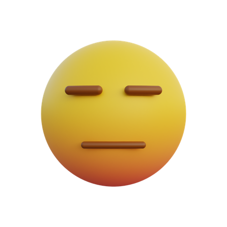 Emoticon de rosto plano  3D Emoji