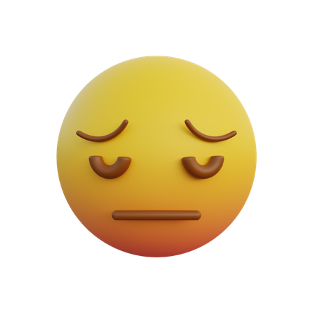 Emoticon de rosto triste e cansado  3D Emoji
