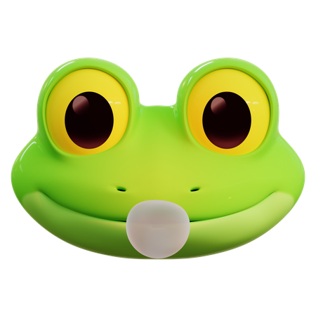 Emoticon de sapo legal  3D Icon