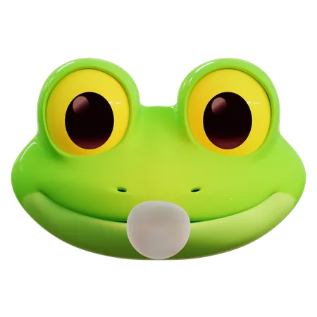 Emoticon de sapo legal  3D Icon