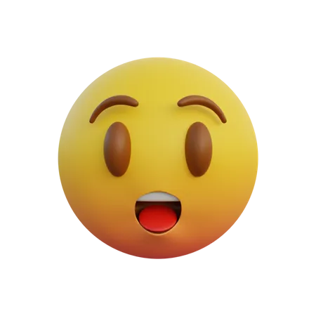 Expresión de emoticon cara muy entusiasta.  3D Emoji