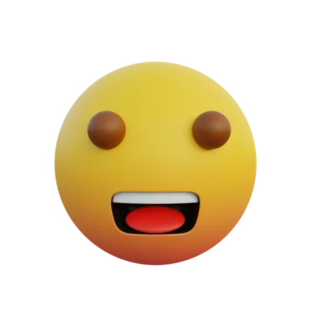 Emoticon expressão feliz ou feliz  3D Emoji
