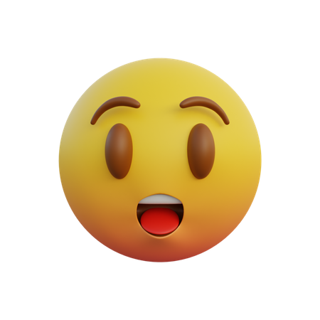 Expressão emoticon rosto muito entusiasmado  3D Emoji