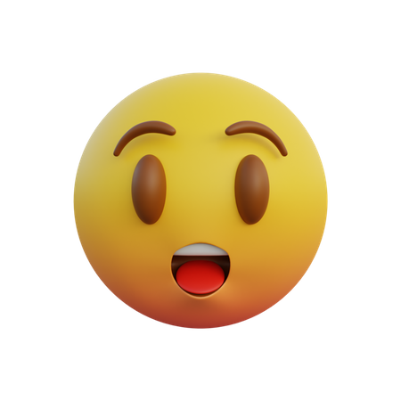 Emoticon expression very enthusiastic face  3D Emoji