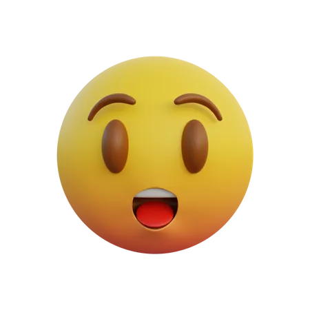 Emoticon expression very enthusiastic face 3D Illustration