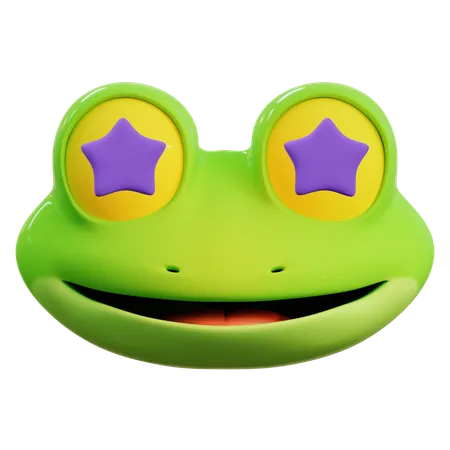 Emoticon fofo de estrela sapo  3D Icon