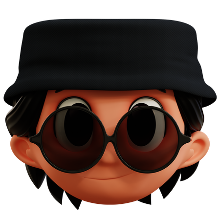 Emoticon de garoto legal  3D Icon