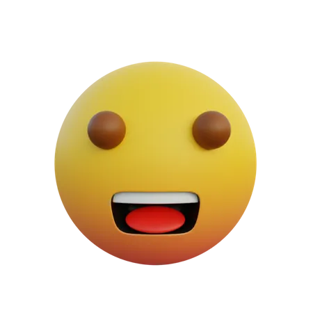 Emoticon happy or happy expression  3D Emoji