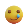 3d happy face with tears logo