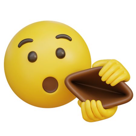 Emoticon mostrando uma carteira vazia  3D Icon