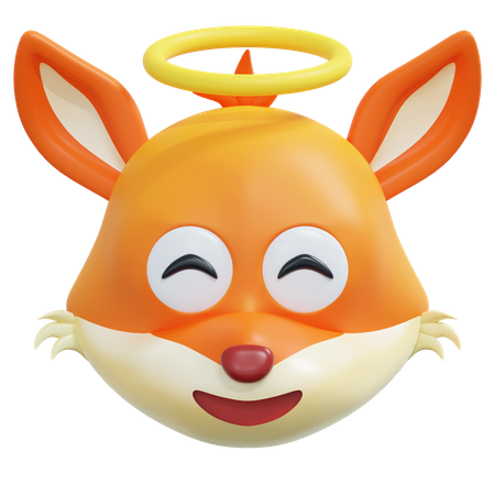 Emoticon de raposa inocente  3D Icon