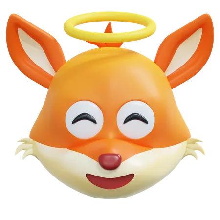 Emoticon de raposa inocente  3D Icon