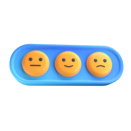 Emoticon Rating  3D Illustration