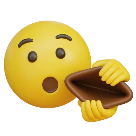 Emoticon Showing An Empty Wallet  3D Icon