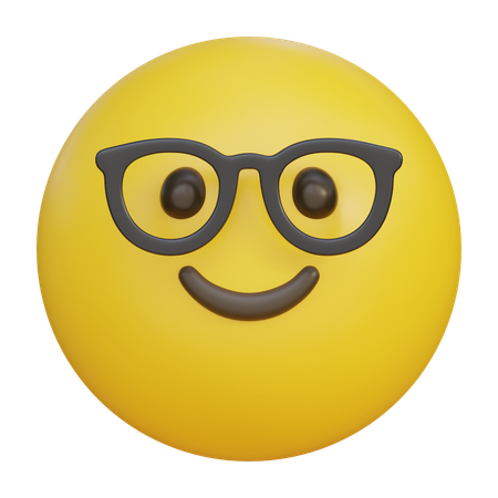 Emoticon With Glasses Emoji  3D Icon