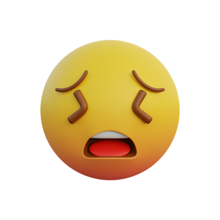 Expression d'émoticône visage très persévérant  3D Emoji