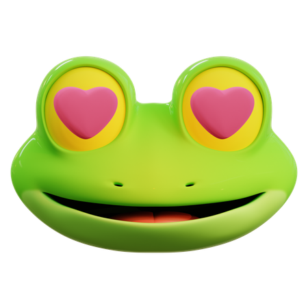 Grenouille amoureuse émoticône  3D Icon