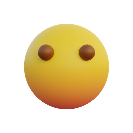 Émoticône visage vide  3D Emoji