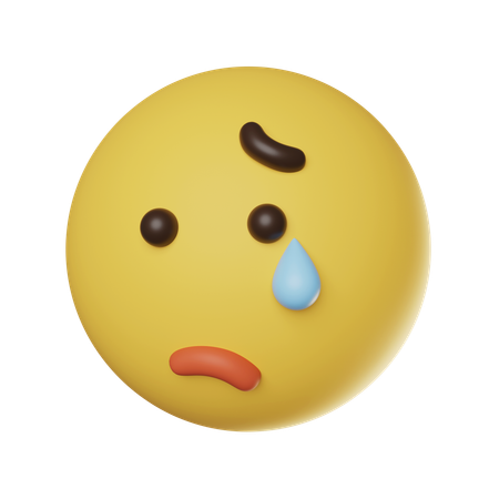 Emoticono de cara con lágrimas  3D Icon