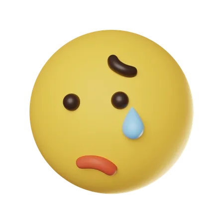 Emoticono de cara con lágrimas  3D Icon