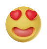 emoticono de cara de enamorado