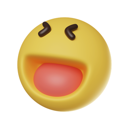 Emoticono de cara de risa a carcajadas  3D Icon