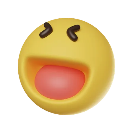 Emoticono de cara de risa a carcajadas  3D Icon