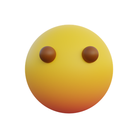 Emoticono de cara en blanco  3D Icon