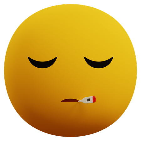 Emoticon enfermo  3D Icon