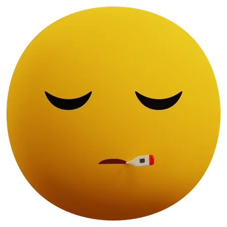 Emoticon enfermo  3D Icon