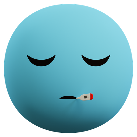 Emoticon enfermo  3D Icon