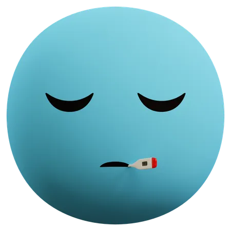 Emoticon enfermo  3D Icon