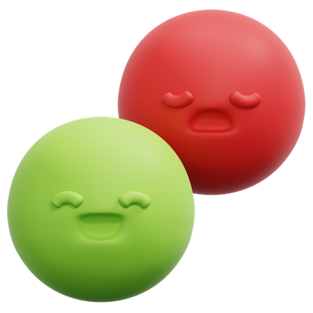 Emotion Contrast Faces  3D Icon