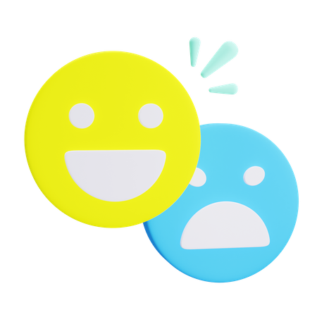 Émotion heureuse et triste  3D Icon