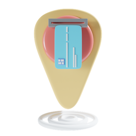 Emplacement du guichet automatique  3D Icon