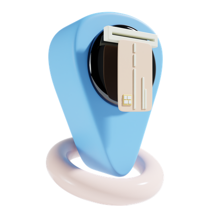 Emplacement du guichet automatique  3D Icon