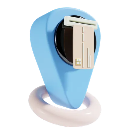 Emplacement du guichet automatique  3D Icon