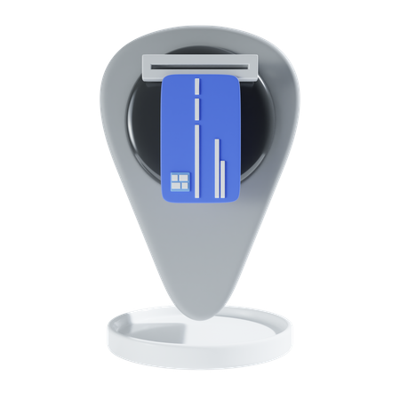 Emplacement du guichet automatique  3D Icon