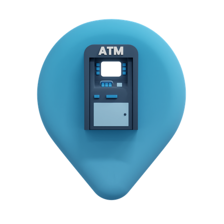 Épingle de localisation ATM  3D Icon